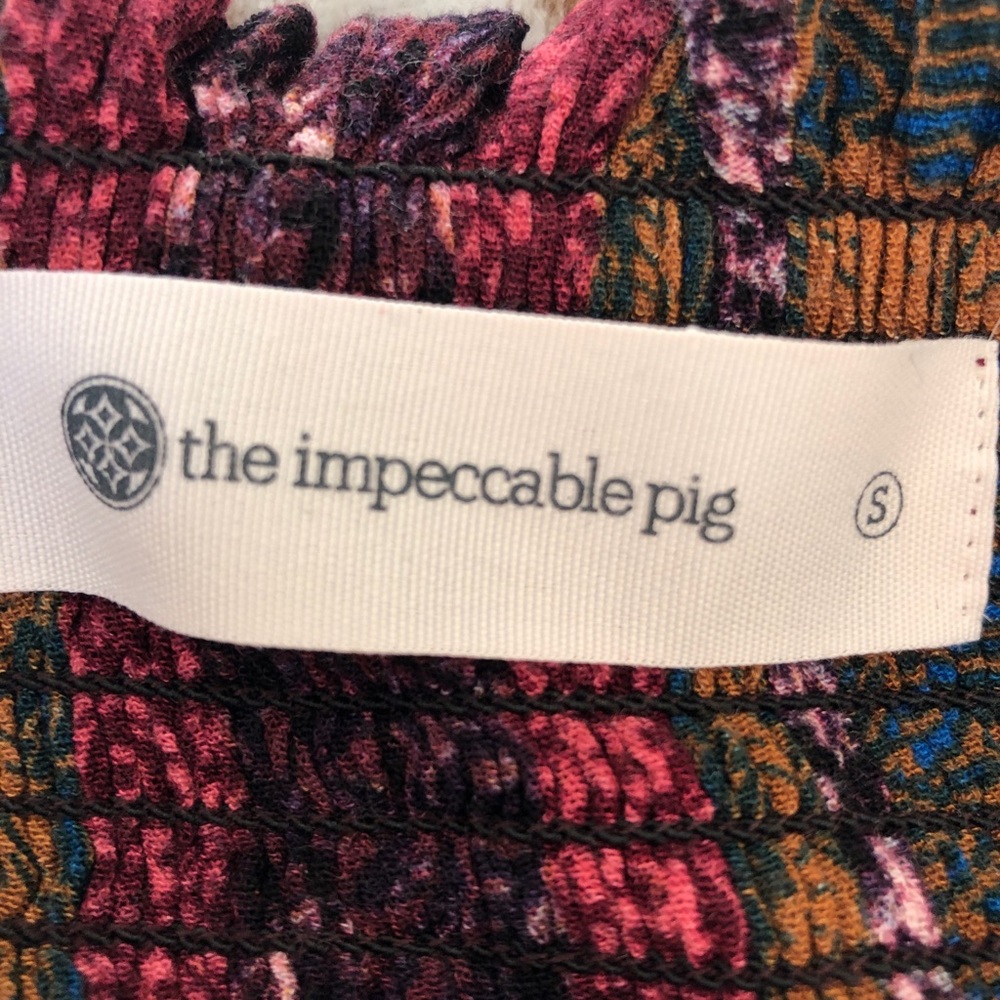 The Impeccable Pig Multicolor Patchwork Mini Skirt - image 3